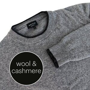 BARTOLINI Grey Wool Cashmere Blend Knit Sweater Made in Italy l